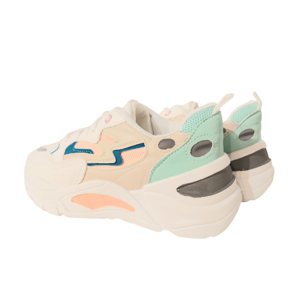 Adventure Sneaker Barcelona Wit Zand Blauw Ademend High Soft Insole - 8951005745385